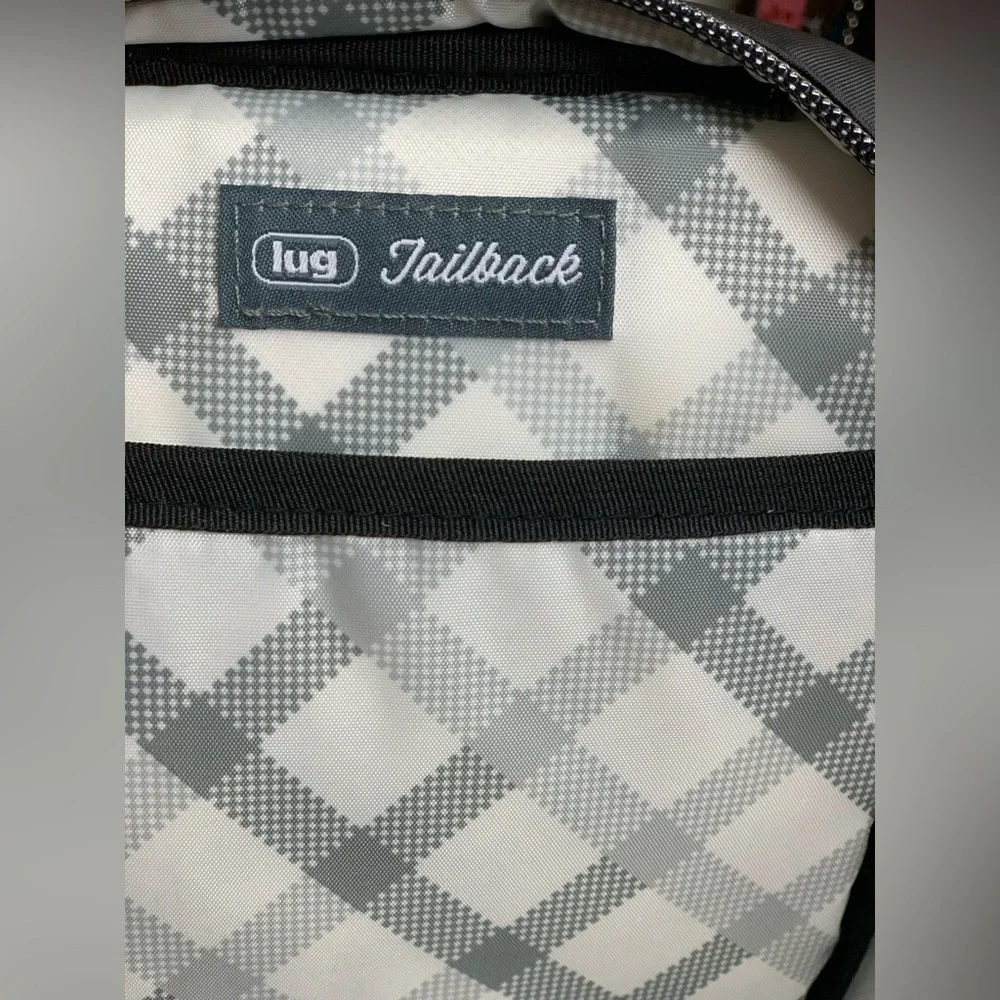Lug Black Quilted Sling Cross-Body Backpack W/Multi-Zipped Pockets
